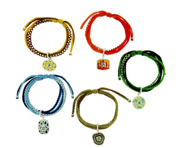 A group of bracelets with different colors and designs.