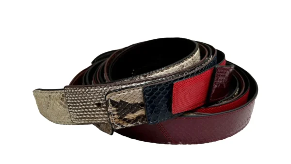 A close up of a belt with some leather